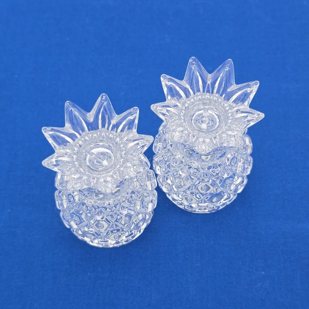 Shannon Crystal 24% Lead Crystal Pineapple Salt and Pepper Shaker Set - Picture 3 of 5
